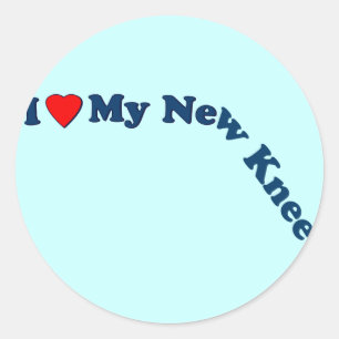 Adesivo Eu amo meu joelho novo