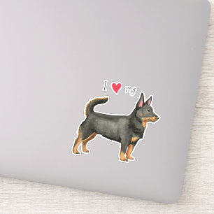 Adesivo Eu amo meu Lancashire Heeler Vinyl Sticker