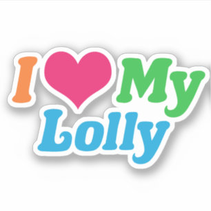 Adesivo Eu Amo Meu Lolly