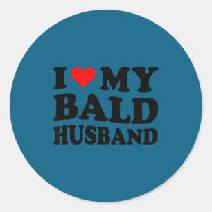 Adesivo Eu amo meu marido careca engraçado eu amo meu mari