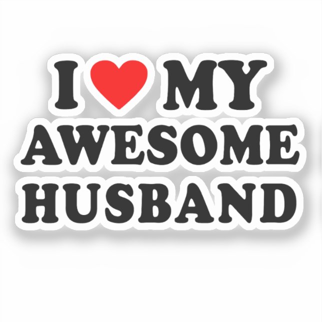 Adesivo Eu Amo Meu Marido Incrível (Frente)