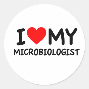 Adesivo Eu amo meu microbiólogo