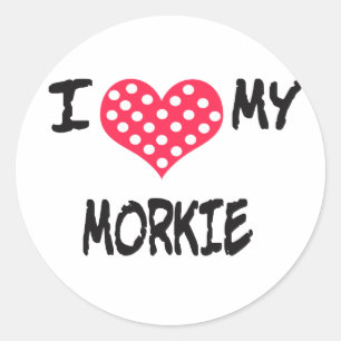 Adesivo Eu amo meu Morkie