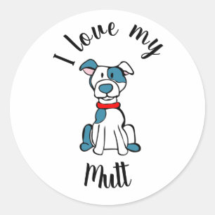 Adesivo Eu Amo Meu Mutt