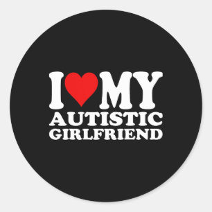 Adesivo Eu Amo Meu Namorada Autista Eu Corto Meu Autista