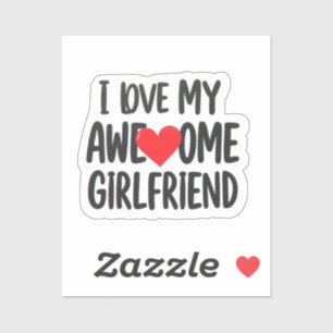 Adesivo Eu amo meu namorada incrível