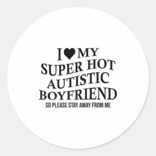 Adesivo Eu Amo Meu Namorado Autista Super Quente Camiseta
