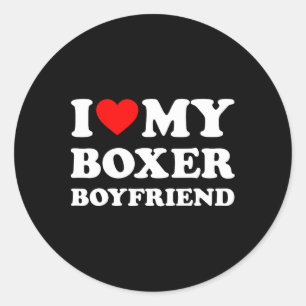 Adesivo Eu Amo Meu Namorado Boxer Heart Bf Boxe Athlete Bo