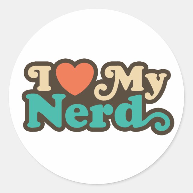 Adesivo Eu Amo Meu Nerd (Frente)