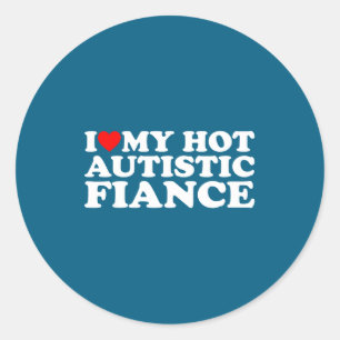 Adesivo Eu amo meu noivo autista quente conscientização do