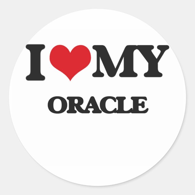 Adesivo Eu amo meu Oracle (Frente)
