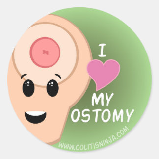 Adesivo Eu amo meu Ostomy