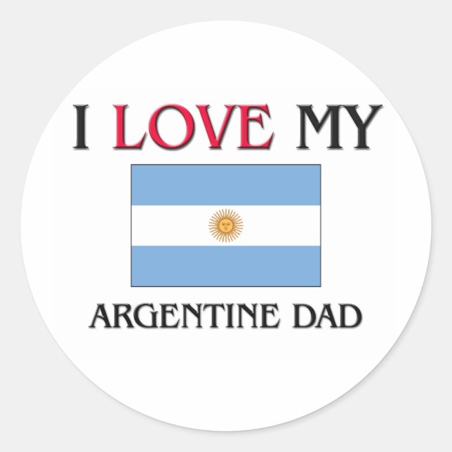 Adesivo Eu amo meu Pai argentino (Frente)