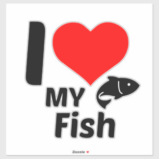 Adesivo Eu amo meu peixe