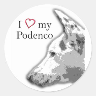 Adesivo eu amo meu podenco