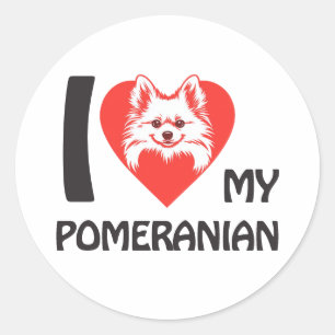 Adesivo Eu Amo Meu Pomeraniano - Bonito Dom De Sobrinho De