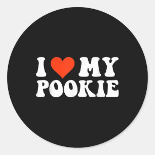 Adesivo Eu Amo Meu Pookie, Eu Corto Meus Pookie Men Mulher