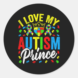 Adesivo Eu Amo Meu Príncipe Autismo - Apoio Autismo Autist