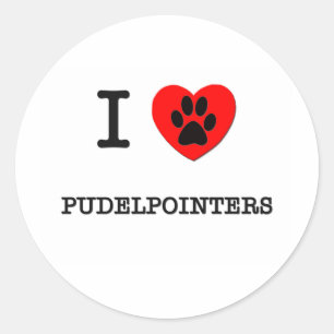 ADESIVO EU AMO MEU PUDELPOINTERS