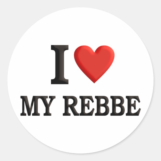 Adesivo Eu amo meu Rebbe (Frente)