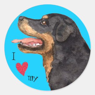 Adesivo Eu amo meu Rottweiler