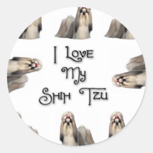 Adesivo Eu amo meu Shih Tzu