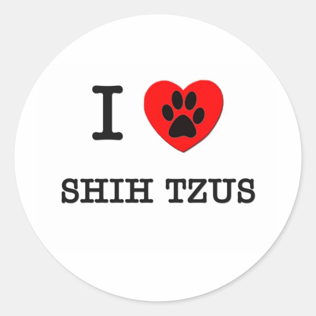 ADESIVO EU AMO MEU SHIH TZUS (Frente)