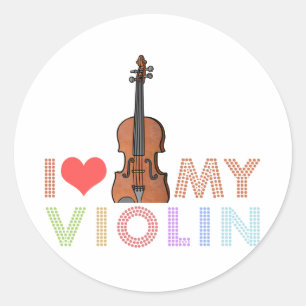 Adesivo Eu Amo Meu Violino