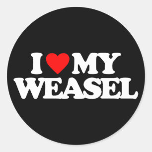 ADESIVO EU AMO MEU WEASEL