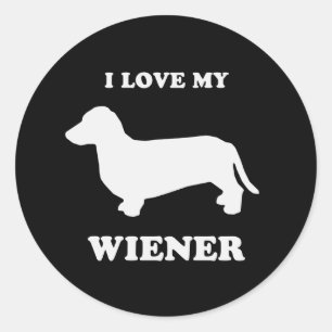 Adesivo Eu amo meu wiener 2