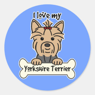Adesivo Eu amo meu yorkshire terrier