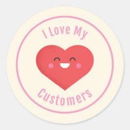 Adesivo Eu Amo Meus Clientes