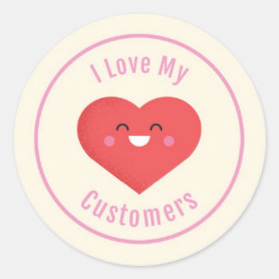 Adesivo Eu Amo Meus Clientes