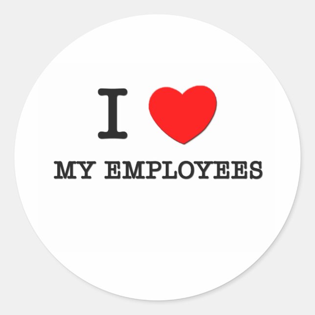 Adesivo Eu amo meus empregados (Frente)