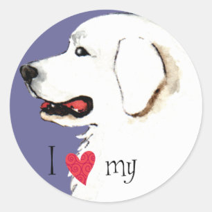 Adesivo Eu amo meus grandes Pyrenees