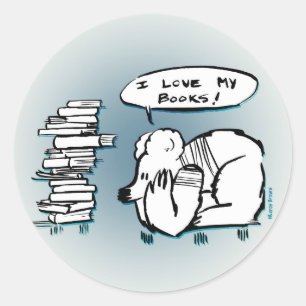 Adesivo Eu amo meus livros!