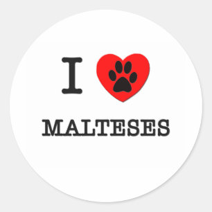 ADESIVO EU AMO MEUS MALTÊS
