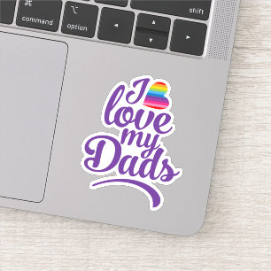 Adesivo Eu amo meus Pais - Orgulho de Dia de os pais LGBTQ