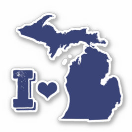 Adesivo Eu amo Michigan