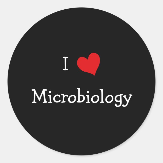 Adesivo Eu Amo Microbiologia (Frente)
