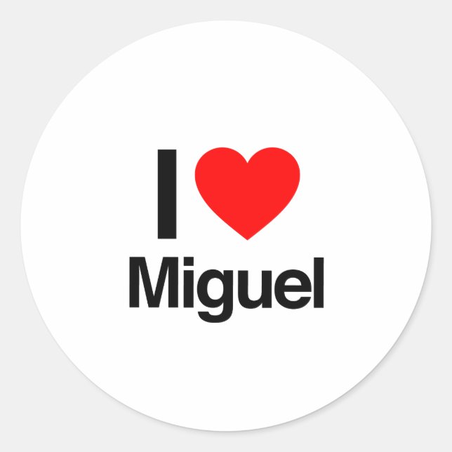 Adesivo eu amo miguel (Frente)