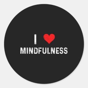 Adesivo Eu Amo Mindfulness - Coração - Meditação Meditar I