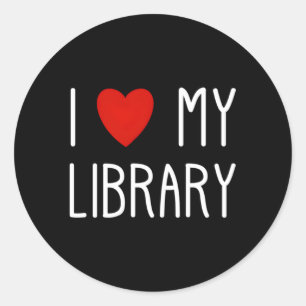 Adesivo Eu Amo Minha Biblioteca Para Bibliotecas De Livros