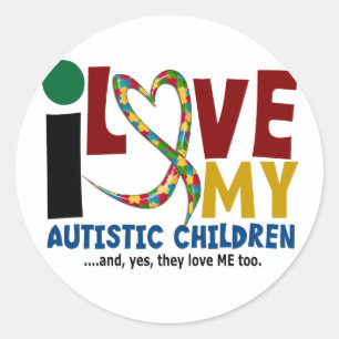 Adesivo Eu amo minha CONSCIÊNCIA autística do AUTISMO da