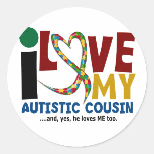 Adesivo Eu amo minha CONSCIÊNCIA autística do AUTISMO do