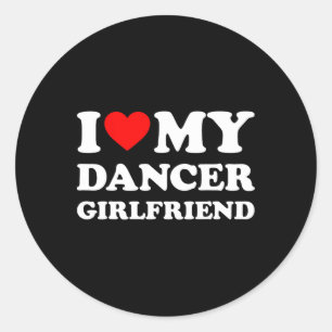 Adesivo Eu Amo Minha Dançarina Namorada Heart Gf Dancing