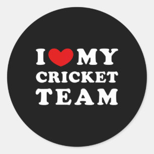 Adesivo Eu Amo Minha Equipe de Críquete