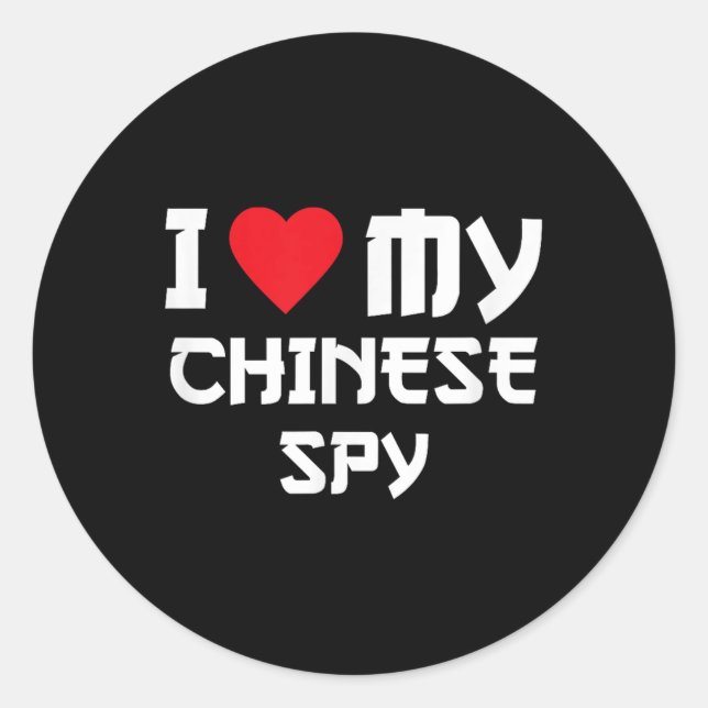 Adesivo Eu Amo Minha Espiã Chinesa _2 (Frente)