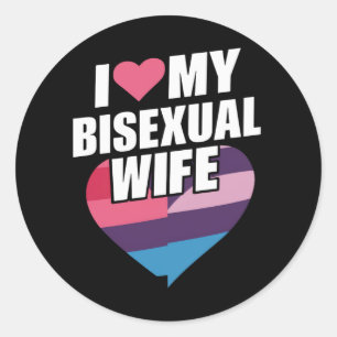 Adesivo Eu Amo Minha Esposa Bissexual Bi Orgulho Bandeira