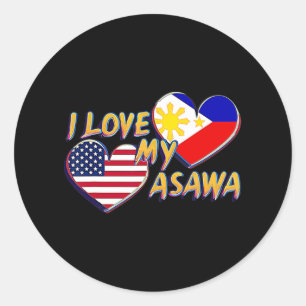 Adesivo Eu Amo Minha Esposa Filipina Americana Filipina As
